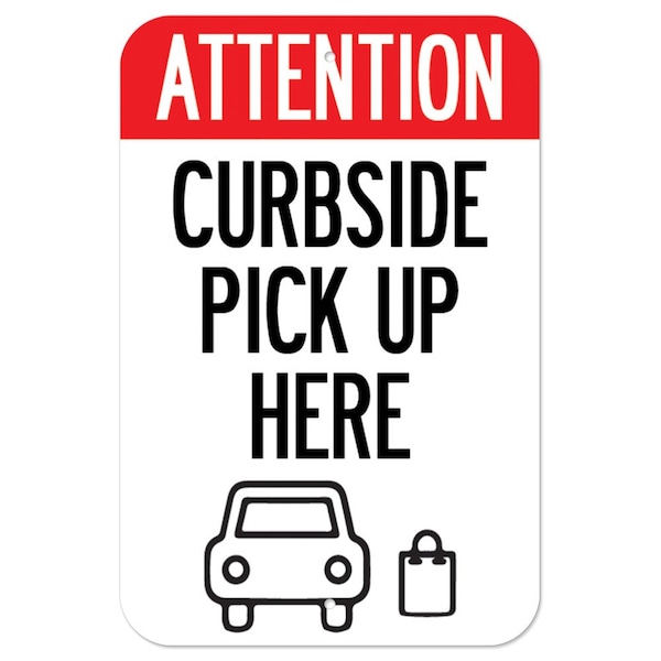 Signmission 7 in Height, Heavy Gauge Aluminum, 7" x 10", A-1218-25535 A-1218-25535 - main